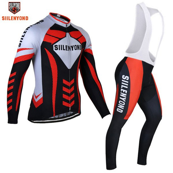 Komplet rowerowy zimowy-ocieplany / strój kolarski Siilenyond