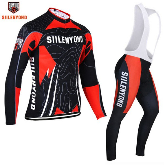 Komplet rowerowy zimowy-ocieplany / strój kolarski Siilenyond