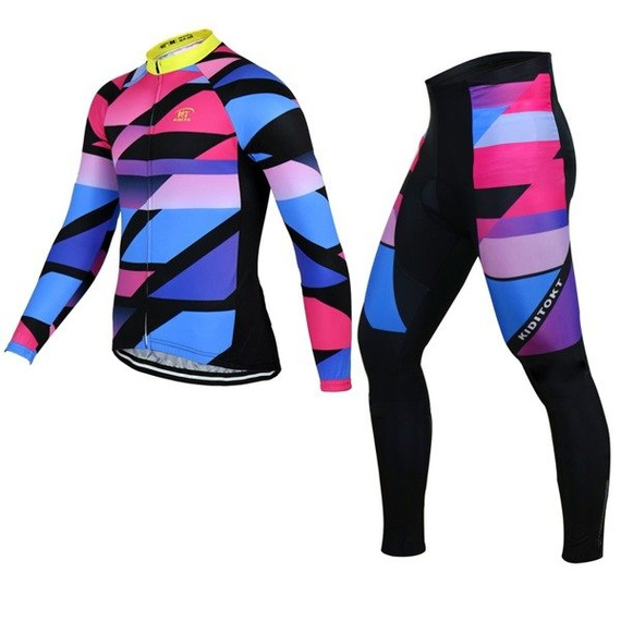 Komplet rowerowy zimowy - ocieplany / strój kolarski Kiditokt / roz. S