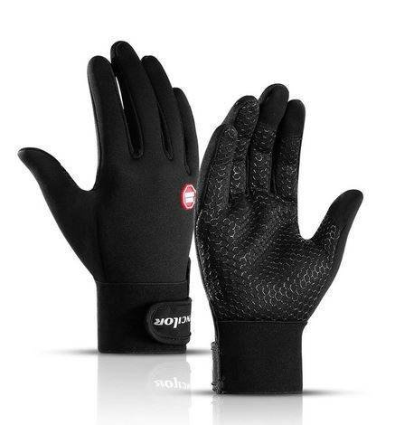 Rękawiczki na rower ocieplane z rzepem!