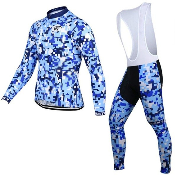 Komplet rowerowy zimowy - ocieplany / strój kolarski Kiditokt