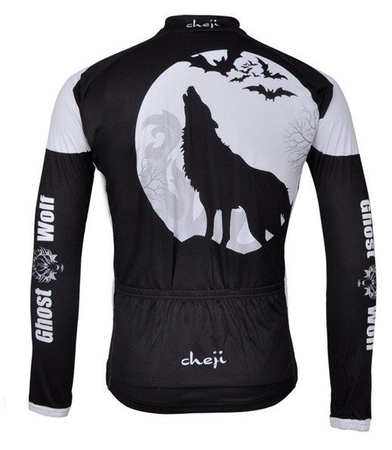 BLUZA kolarska zimowa - ocieplana / bluza rowerowa ghost wolf