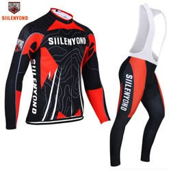 Komplet rowerowy zimowy-ocieplany / strój kolarski Siilenyond