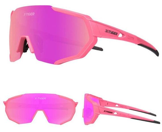 OKULARY SPORTOWE UV-400 | +5 SZKIEŁ /  PINK