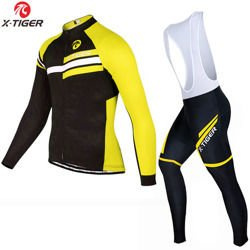 Komplet rowerowy zimowy - ocieplany / strój kolarski X-tiger