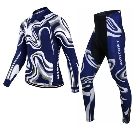 Komplet rowerowy zimowy - ocieplany / strój kolarski Kiditokt