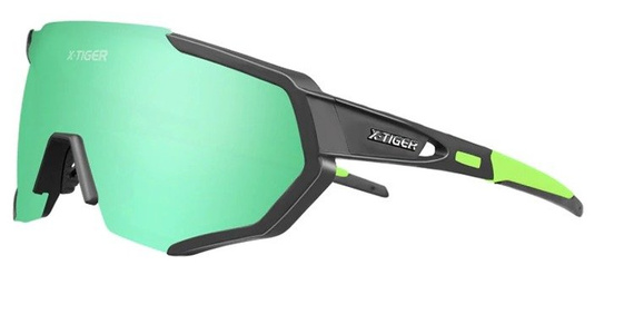 OKULARY SPORTOWE UV-400 | +5 SZKIEŁ /  GREEN-BLACK