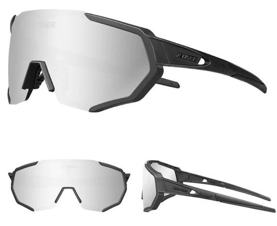 OKULARY SPORTOWE UV-400 | +5 SZKIEŁ /  WHITE-BLACK