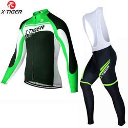 Komplet rowerowy zimowy - ocieplany / strój kolarski X-tiger