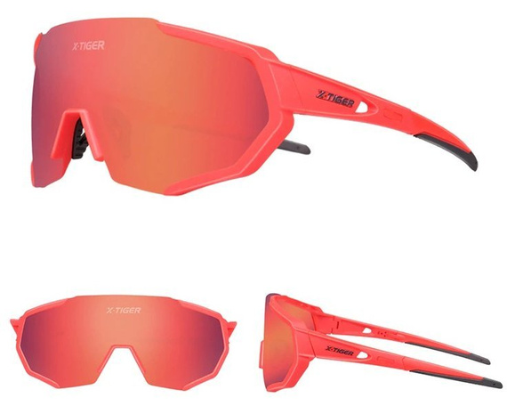 OKULARY SPORTOWE UV-400 | +5 SZKIEŁ /  RED