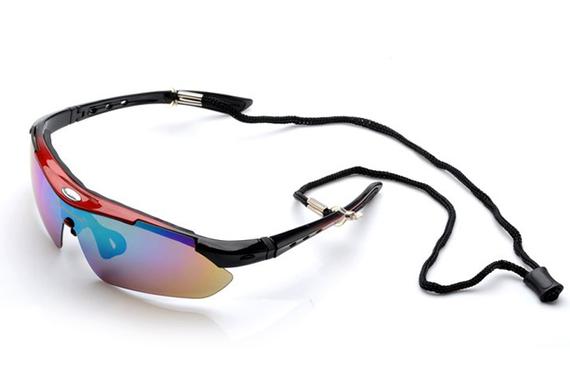 OKULARY SPORTOWE ROBESBON UV400+5 SZKIEŁ | KOLOR CZARNY