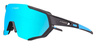OKULARY SPORTOWE UV-400 | +5 SZKIEŁ /  BLUE-BLACK