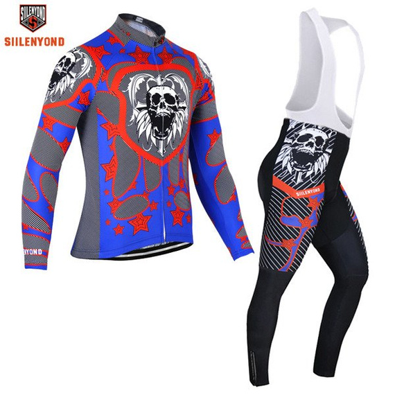 Komplet rowerowy zimowy-ocieplany / strój kolarski Siilenyond