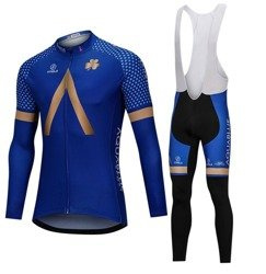 Komplet kolarski zimowy / odzież rowerowa ocieplana AQUABLUE