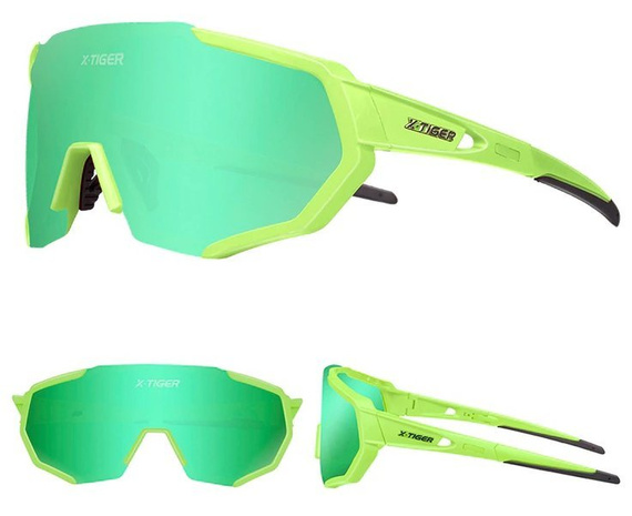 OKULARY SPORTOWE UV-400 | +5 SZKIEŁ /  GREEN