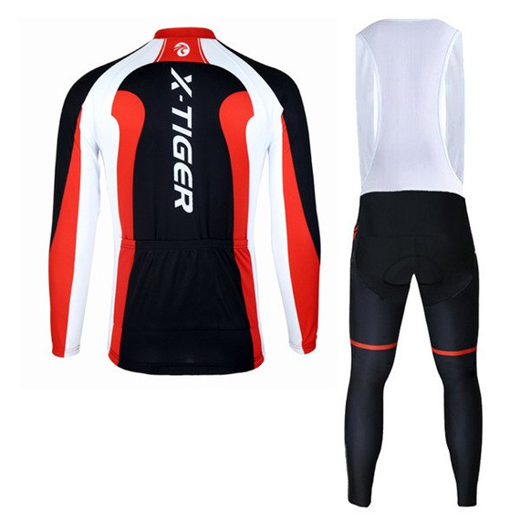 Komplet rowerowy zimowy - ocieplany / strój kolarski X-tiger