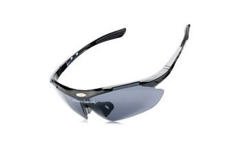 OKULARY SPORTOWE ROBESBON UV400+5 SZKIEŁ | KOLOR CZARNY