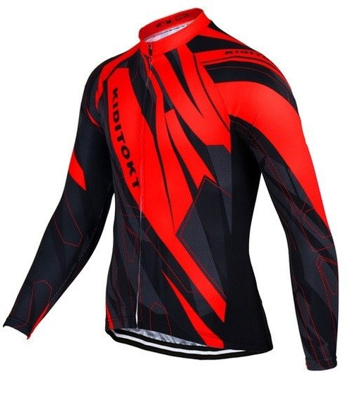 BLUZA kolarska zimowa - ocieplana / bluza rowerowa kiditokt