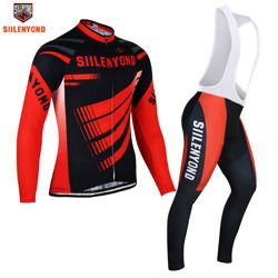 Komplet rowerowy zimowy-ocieplany / strój kolarski Siilenyond