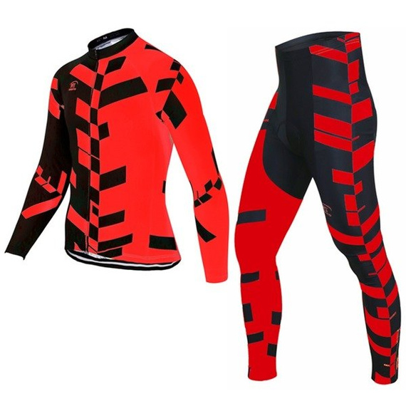 Komplet rowerowy zimowy - ocieplany / strój kolarski Kiditokt