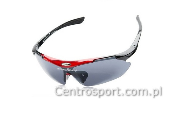 OKULARY SPORTOWE ROBESBON UV400+5 SZKIEŁ | KOLOR CZERWONY