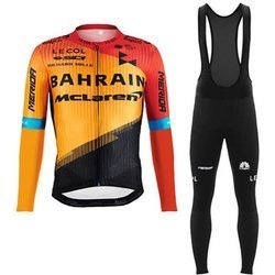 Komplet kolarski zimowy / odzież rowerowa ocieplana Bahrain