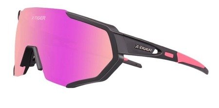 OKULARY SPORTOWE UV-400 | +5 SZKIEŁ /  PINK-BLACK